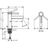 Mitigeur lavabo FINORIS 110, bonde Push-Open Blanc mat Réf. 76023700