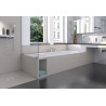Revêtement prêtàposer wedi Fundo Top pour wedi Fundo Primo centré, format 900x900x6mm en coloris Carbon noir, matériau minéral aspect  pierre naturelle Réf : 072010600