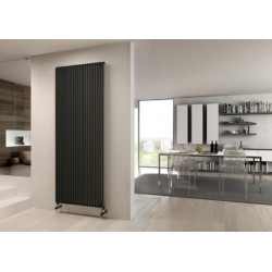 Radiateur eau chaude SAX vertical Noir opaque 2000x400x55 955 W Réf. SX1200010K1IR82A01