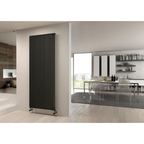 Radiateur eau chaude SAX vertical Noir opaque 2000x400x55 955 W Réf. SX1200010K1IR82A01