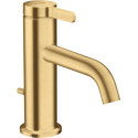 Mitigeur de lavabo AXOR ONE 70 avec tirette et vidage Aspect doré brossé Réf. 48000250
