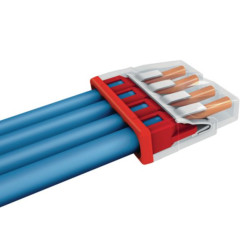 Borne de dérivation - 2 fils - PUSH WIRE® (push-in) - 0,5 à 2,5 mm² - boîte de 100 pcs Réf. 2273-202