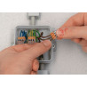 Borne de dérivation - 2 fils - PUSH WIRE® (push-in) - 0,5 à 2,5 mm² - boîte de 100 pcs Réf. 2273-202