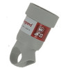 Prolongateur plastique 2P+T - 16 A - à anneau - avec étiquette - avec Gencod - gris Réf. 050106