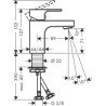 Mitigeur lavabo Vernis Shape  70 sans tirette ni vidage Chromé Réf. 71567000