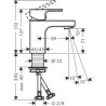 Mitigeur lavabo Vernis Shape  70 sans tirette ni vidage Chromé Réf. 71567000