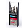 Coffret de 10 Forets cylindriques HSS Pro Novipro pour métaux diamètres 1 à 10 mm