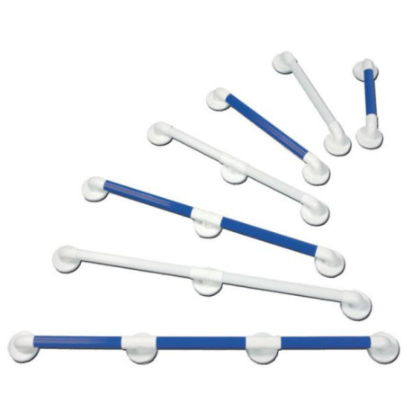 Barre d'appui haute résistance coudée 135° D 32 mm 457 x 457 x 70 mm, bleu réf. 01915BU