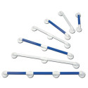 Barre d'appui haute résistance coudée 135° D 32 mm 457 x 457 x 70 mm, bleu réf. 01915BU
