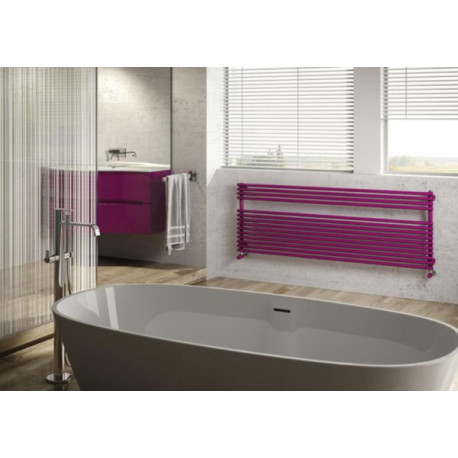 Sèche-serviette eau chaude Rigo EC 228W , Quartz 2 373x520x50 (DT30 EGAL 131W). Raccord latéral standard 1/2" Réf. RIS052B2CIR01NNN01"