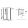 Cabine de douche Eden2 pivotant 80 réf. CA821