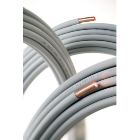 Tube cuivre pré-gainé recuit WICU diamètre 14 mm épaisseur 1 mm couronne de 25 mètres Réf. 501271481