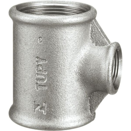 Té réduit 130R fonte malléable galvanisée femelle 33x15x33 réf.130G3315