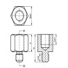 Sachet de 10 Bis raccords réduc MF M8/M10  NOVIPRO