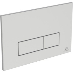 Plaque de commande mécanique Oleas M2 pour bâti-support Prosys - chrome mat - boutons 3/6 litres - design rectangulaire Réf. R0121JG