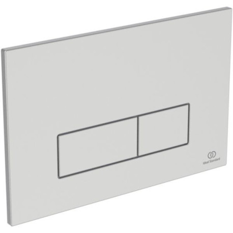 Plaque de commande mécanique Oleas M2 pour bâti-support Prosys - chrome mat - boutons 3/6 litres - design rectangulaire Réf. R0121JG