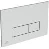 Plaque de commande mécanique Oleas M2 pour bâti-support Prosys - chrome mat - boutons 3/6 litres - design rectangulaire Réf. R0121JG