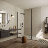 Système de panneaux muraux étanches Polyrey Nuance support composite profil rainure + languette décor Aracena A120 finition EXM format 260x60cm épaisseur 11,7mm