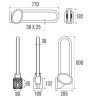 Barre relevable Arsis gris anthracite cache brillant 77 cm chrome réf. 048780