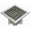 Siphon LIMATEC 200x200 sortie verticale 63 mm panier cloche grille barreaux Réf. 2063EPCB