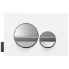 Plaque de commande blanc mat et chrome brillant Réf. E20859-CP-MWH