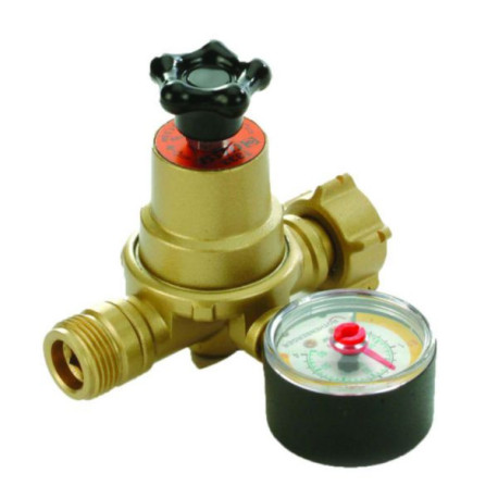 Détendeur 1333 propane à pression réglable haute pression 1 à 3 bar avec manomètre 10x100 Réf 1333000