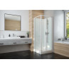 CABINE IZI GLASS 2 BATTANTE 80X80 MITIGEUR MECANIQUE VERRE TRANSPARENT Réf. L11IZB0080M