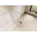 Kit Frame porte-serviettes externe + tablette interne Hd 130-180 cm version gauche profilés Blanc Mat Réf : R80KUFRHD18S-U