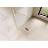 Kit Frame porte-serviettes externe + tablette interne Hd 130-180 cm version gauche profilés Blanc Mat Réf : R80KUFRHD18S-U