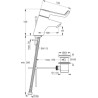 Mitigeur lavabo OKYRIS 2, sans tirette ni vidage chromé réf. D2401AA